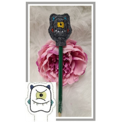 Stickdatei - ITH Stifteaufsatz Monster